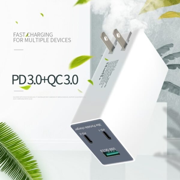 WLX-X3 36W 90 Degrees Foldable Pin Portable Multi-function USB Charger, US Plug - Image 13