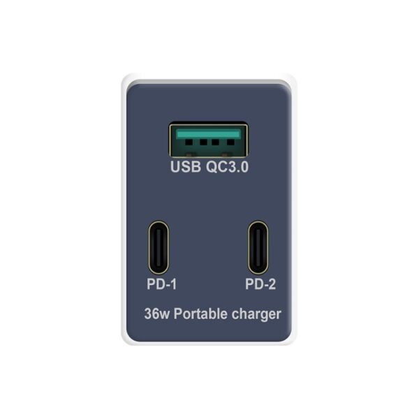 WLX-X3 36W 90 Degrees Foldable Pin Portable Multi-function USB Charger, US Plug - Image 4