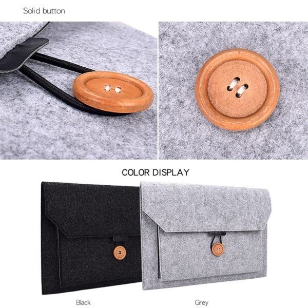ND06 Multi-purpose Felt Button Laptop Inner Bag for 12.5 inch Laptop, 12.5 inch - Image 11