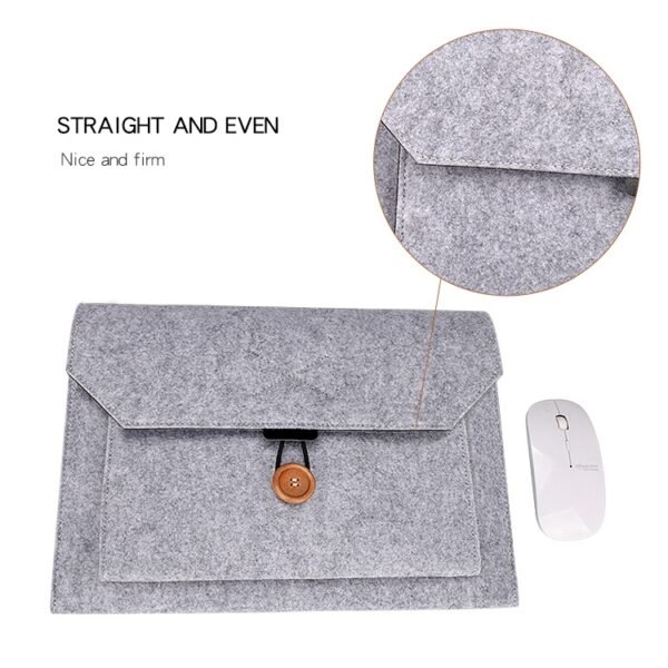 ND06 Multi-purpose Felt Button Laptop Inner Bag for 12.5 inch Laptop, 12.5 inch - Image 7