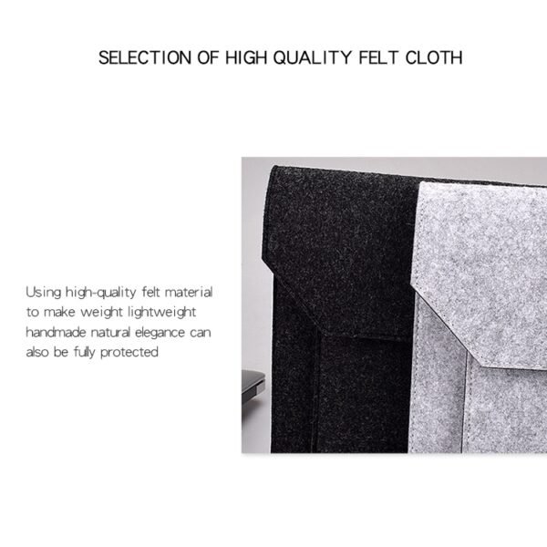 ND06 Multi-purpose Felt Button Laptop Inner Bag for 12.5 inch Laptop, 12.5 inch - Image 8