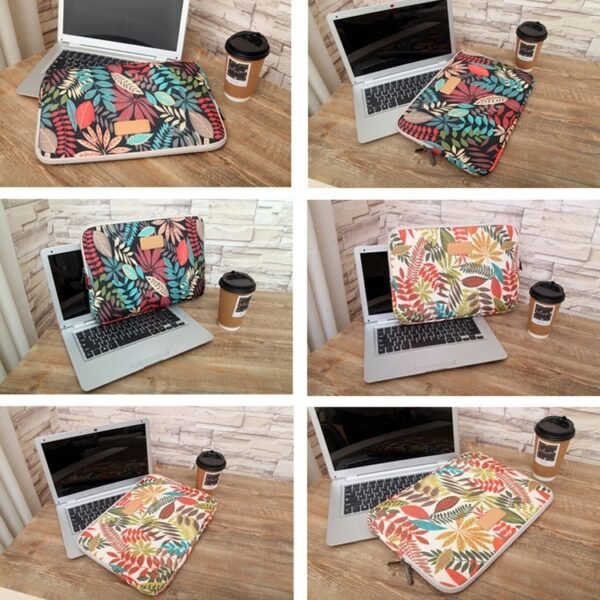 Lisen 7.0 inch Sleeve Case Colorful Leaves Zipper Briefcase Carrying Bag, 7.0 inch - Image 4