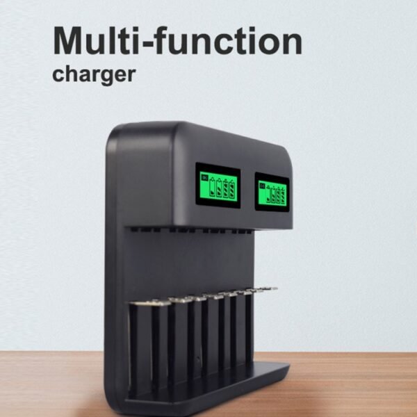5V 2A USB 8 Slot Battery Charger for AA & AAA & C / D Battery, with LCD Display - Image 6