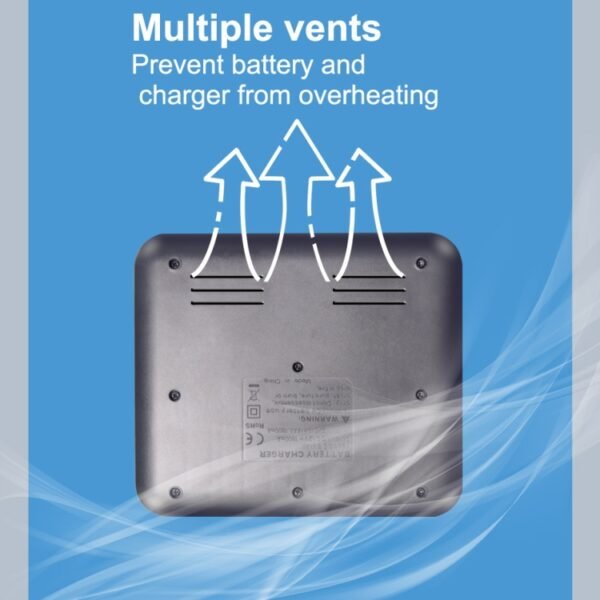5V 2A USB 8 Slot Battery Charger for AA & AAA & C / D Battery, with LCD Display - Image 9