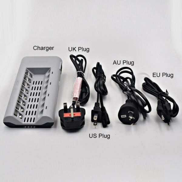 100-240V 8 Slot Battery Charger for AA & AAA Battery, US Plug - Image 7
