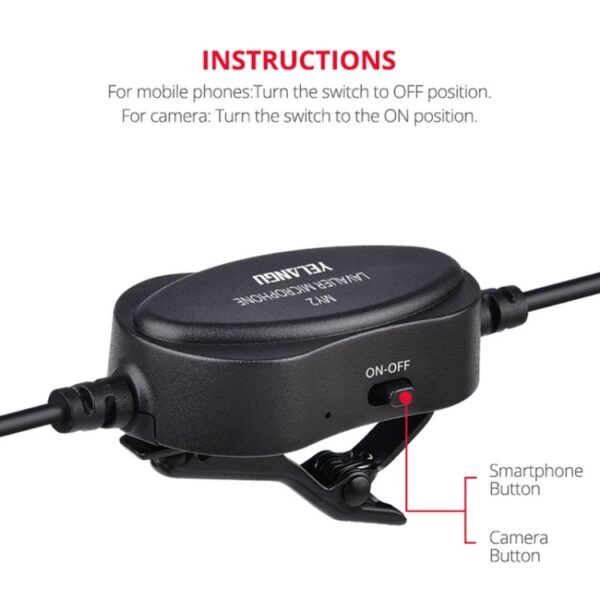 YELANGU YLG9926B MY2 Mini Lavalier Microphone for Mobile Phones / Tablets /  Digital Cameras - Image 16