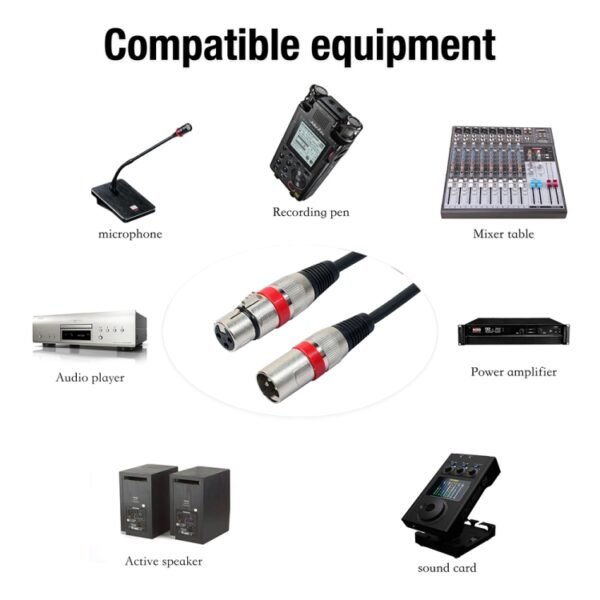 3m 3-Pin XLR Male to XLR Female MIC Shielded Cable Microphone Audio Cord - Image 4