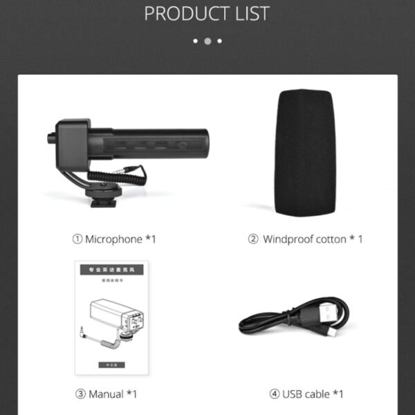 YELANG MIC09 Shotgun Gain Condenser Broadcast Microphone with Windshield for Canon / Nikon / Sony DSLR Cameras, Smartphones - Image 13