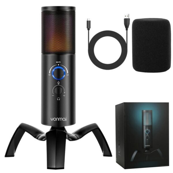 Yanmai Q18 USB Professional Computer Microphone Anchor Recording Karaoke Condenser Microphone - Image 4
