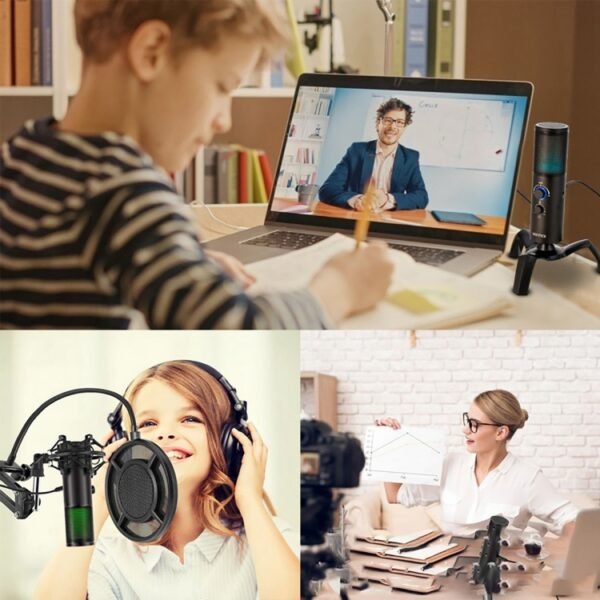 Yanmai Q18 USB Professional Computer Microphone Anchor Recording Karaoke Condenser Microphone - Image 6