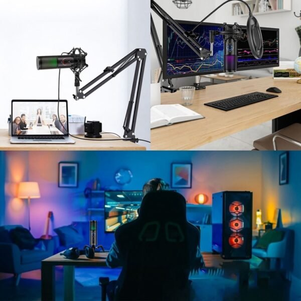 Yanmai Q18 USB Professional Computer Microphone Anchor Recording Karaoke Condenser Microphone - Image 7