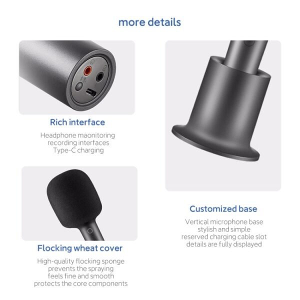 Original Xiaomi Mijia Bluetooth 5.1 Stereo Noise Reduction Karaoke Microphone - Image 4