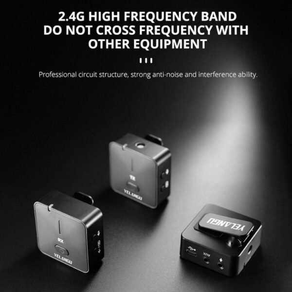 YELANGU MX5S Dual-Channel 2.4GHz Wireless Microphone System with 2 Transmitters and Receiver - Image 5