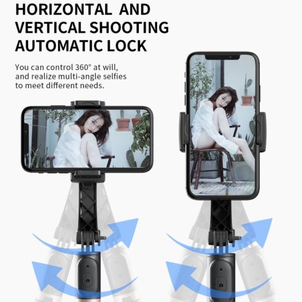 Q08 Gimbal Stabilizer Bluetooth Remote Control Tripod Selfie Stick, Q08 (Black), Q08 (White) - Image 5
