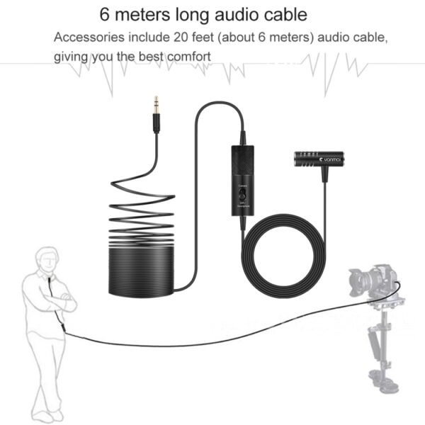 Yanmai R933S Professional Clip-On 3.5mm Plug Lavalier Omni-directional Broadcast Condenser Microphone, For Live Broadcast, Show, KTV, etc - Image 7