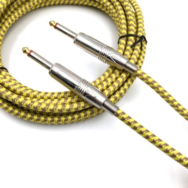 Wooden Guitar Bass Connection Cable Noise Reduction Braid Audio Cable, Cable Length: 5m - Image 2