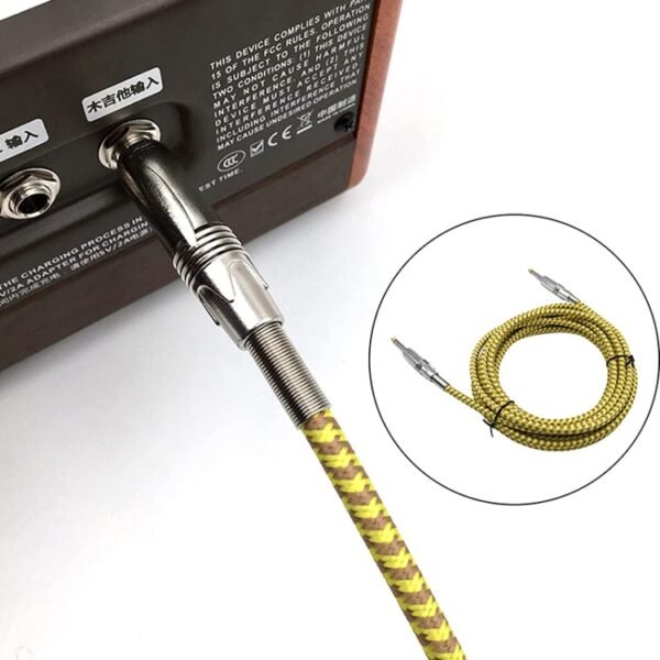 Wooden Guitar Bass Connection Cable Noise Reduction Braid Audio Cable, Cable Length: 5m - Image 3