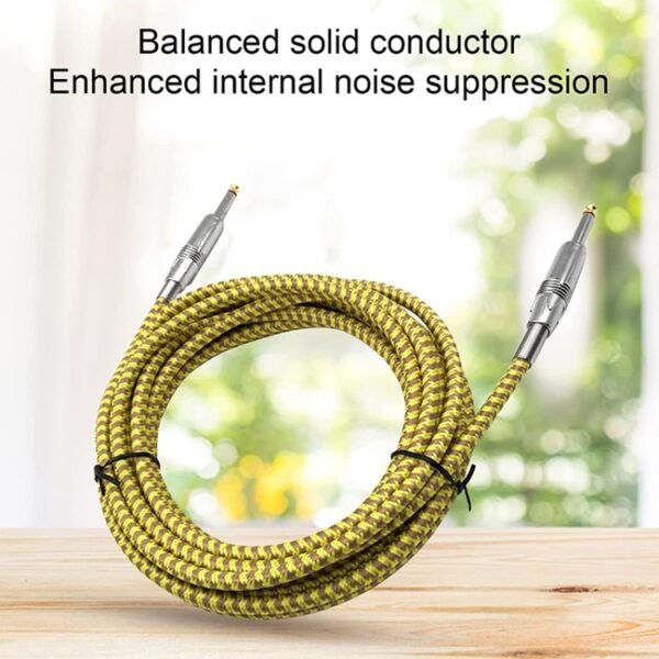 Wooden Guitar Bass Connection Cable Noise Reduction Braid Audio Cable, Cable Length: 5m - Image 4