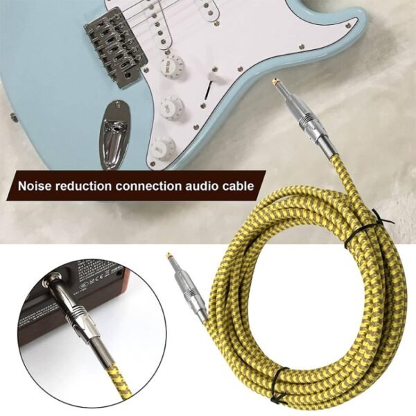 Wooden Guitar Bass Connection Cable Noise Reduction Braid Audio Cable, Cable Length: 5m - Image 5