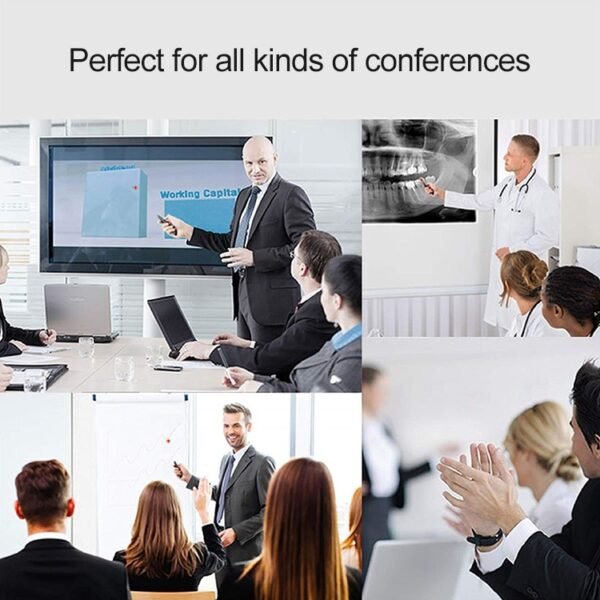 XM930 2.4GHz Wireless Laser PowerPoint Page Turning Pen Multimedia Wireless Presentation Projection Pen with USB Receiver, Support Low Battery Remind, Remote Control Distance: 100m, 100m White, 100m Black - Image 12