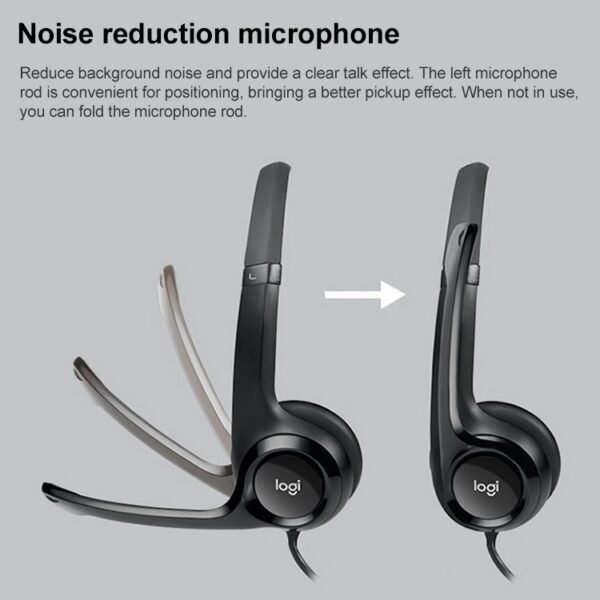 Logitech H390 USB Wired Headset Stereo Headphones with Noise-Cancelling Microphone - Image 4