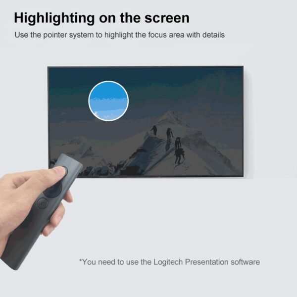 Logitech Spotlight 2.4Ghz USB Wireless Presenter PPT Remote Control Flip Pen, Spotlight (Grey), Spotlight (Gold) - Image 4