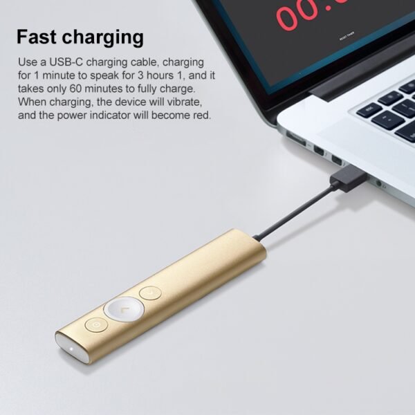 Logitech Spotlight 2.4Ghz USB Wireless Presenter PPT Remote Control Flip Pen, Spotlight (Grey), Spotlight (Gold) - Image 7