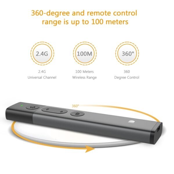 DOOSL DSIT036 Red Laser Pointer 2.4GHz Wireless Presenter PowerPoint Clicker - Image 4