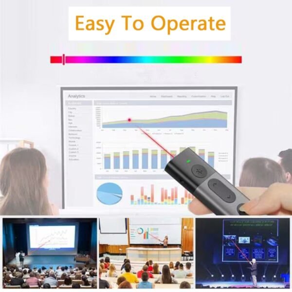 DOOSL DSIT036 Red Laser Pointer 2.4GHz Wireless Presenter PowerPoint Clicker - Image 8