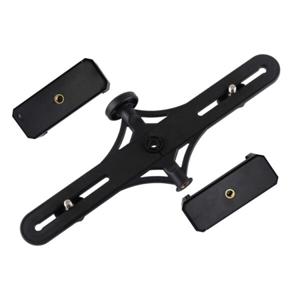 PULUZ Live Broadcast Dual Phone Brackets Horizontal Holder for iPhone, Galaxy, Huawei, Xiaomi, Sony and Other Smart Phones, Dual Phone Bracket - Image 5