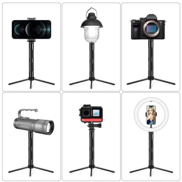 PULUZ Foldable Aluminum Alloy Light Stand Live Tripod Camping Ground Holder - Image 6