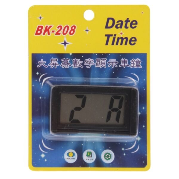 LCD Digital Electronic Car Clock Car Interior Accessory Date Calendar Time Display(Black) - Image 7