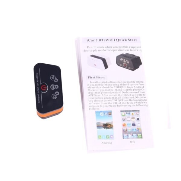 High Quality Super Mini Vgate iCar2 ELM327 OBDII WiFi Car Scanner Tool, Support Android & iOS, WiFi  Black - Image 4