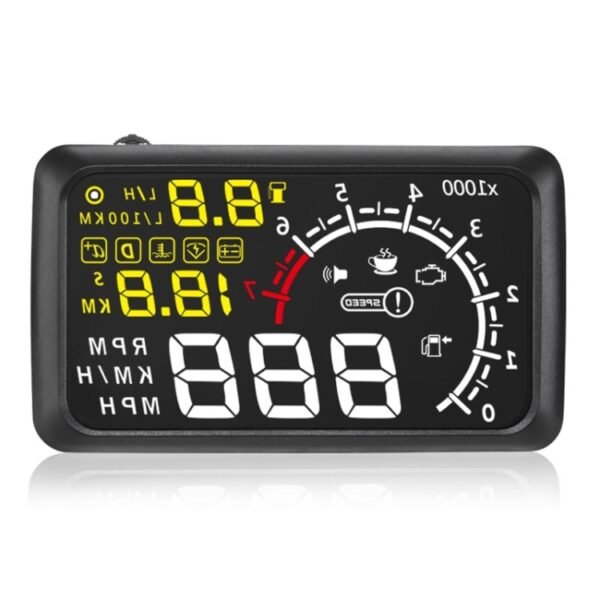 X3 Bluetooth 5.5 inch Car OBDII / EUOBD HUD Vehicle-mounted Head Up Display Security System, Support Speed & Fuel Consumption, Overspeed Alarm, Water Temperature, etc, X3 5.5 inch - Image 3