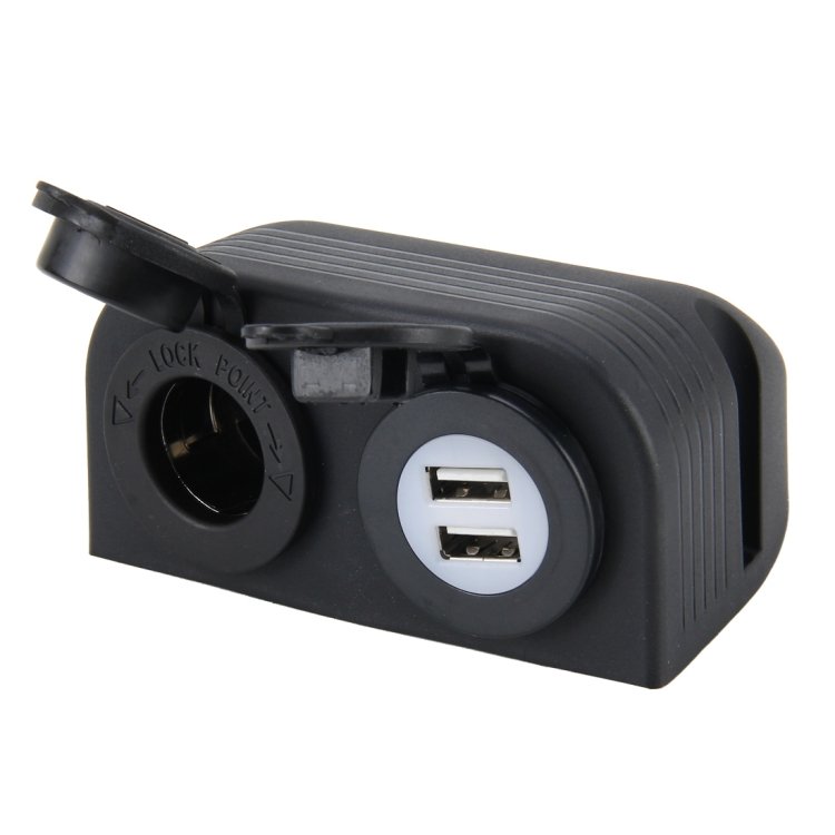 5V 2.1A Dual-USB Ports w/20A Car Cigarette Lighter Socket Car Charger, 421813