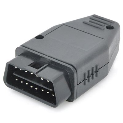 OBDII 16-Pin Connector Adapter for Car Diagnostic Male Cable(Black)