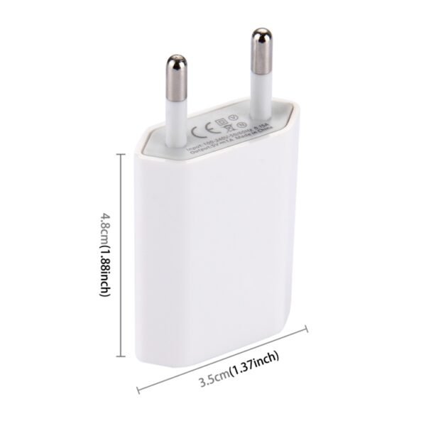 5V / 1A Single USB Port Charger Travel Charger, EU Plug(White) - Image 5
