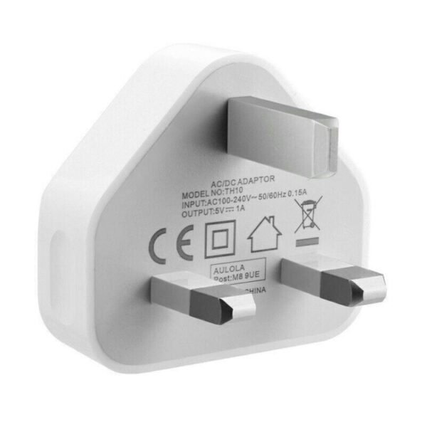 5V / 1A (UK Plug) USB Charger Adapter For  iPhone, Galaxy, Huawei, Xiaomi, LG, HTC and Other Smart Phones, Rechargeable Devices(White) - Image 3
