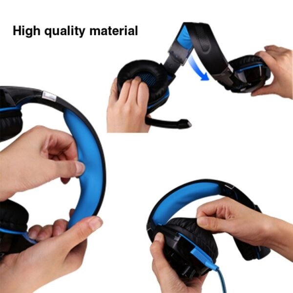 EACH G2000 Over-ear Stereo Bass Gaming Headset with Mic & LED Light for Computer, Cable Length: 2.2m - Image 12