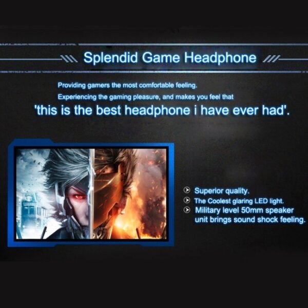 EACH G2000 Over-ear Stereo Bass Gaming Headset with Mic & LED Light for Computer, Cable Length: 2.2m - Image 15