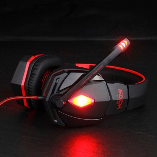 EACH G4000 Stereo Gaming Headset with Mic Volume Control & LED Light for Computer, Cable Length: 2.2m - Image 14