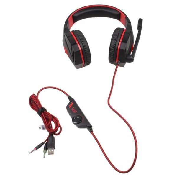EACH G4000 Stereo Gaming Headset with Mic Volume Control & LED Light for Computer, Cable Length: 2.2m - Image 7