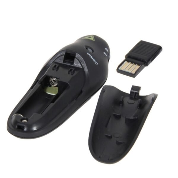 Multimedia Presenter with Laser Pointer & USB Receiver for Projector / PC / Laptop, Control Distance: 15m(Black) - Image 4