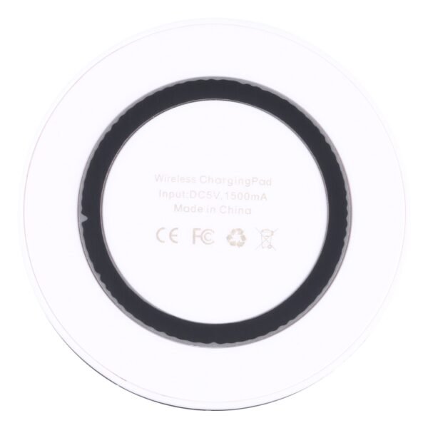 Universal QI Standard Round Wireless Charging Pad (White + Red), White + Black, Black + Blue, Black + Red, White, Black + White, Black + Orange, Grey+Black, White + Red - Image 3