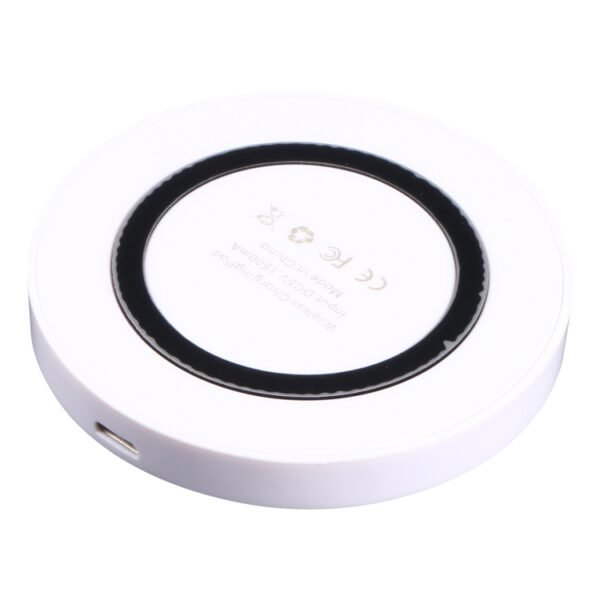 Universal QI Standard Round Wireless Charging Pad (White + Red), White + Black, Black + Blue, Black + Red, White, Black + White, Black + Orange, Grey+Black, White + Red - Image 4