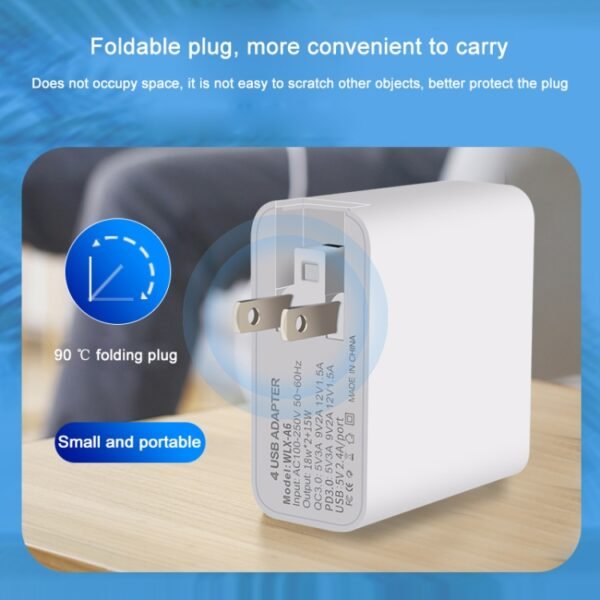 WLX-A6 4 Ports Quick Charging USB Travel Charger Power Adapter, AU Plug - Image 11
