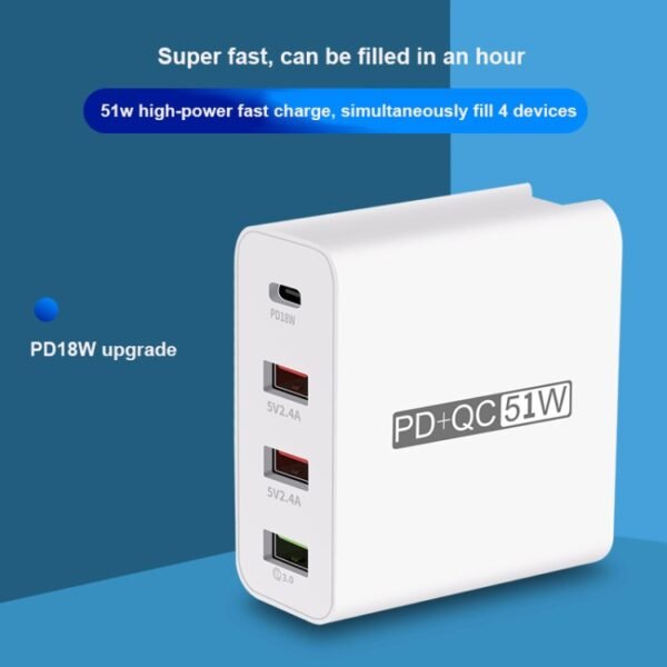 WLX-A6 4 Ports Quick Charging USB Travel Charger Power Adapter, AU Plug - Image 9