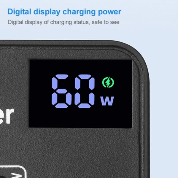 988A Multi-function DC 12V 5 Ports USB Digital Display Fast Charger - Image 4