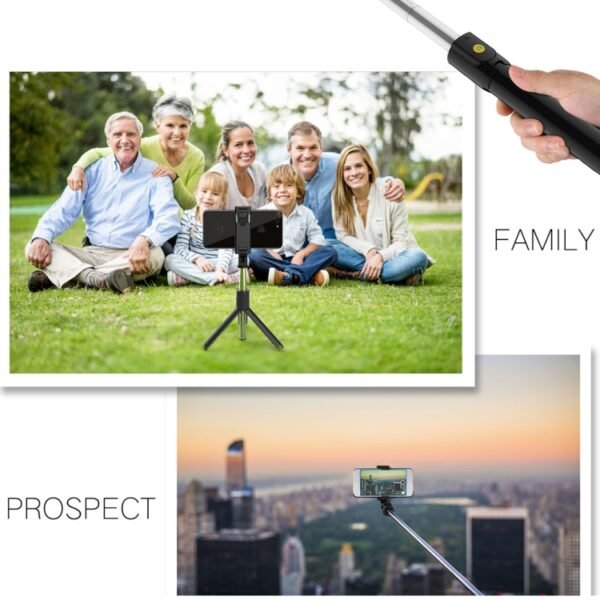 K07 Bluetooth 4.0 Mobile Phone Adjustable Bluetooth Selfie Stick Self-timer Pole Tripod - Image 7