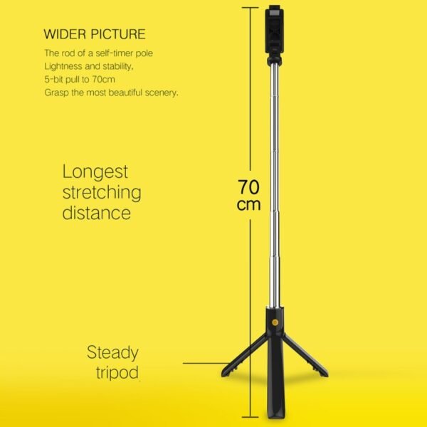 K07 Bluetooth 4.0 Mobile Phone Adjustable Bluetooth Selfie Stick Self-timer Pole Tripod - Image 8
